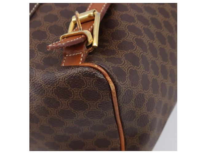 Céline CELINE Macadam Canvas Backpack PVC Leather Brown Gold - vista 18