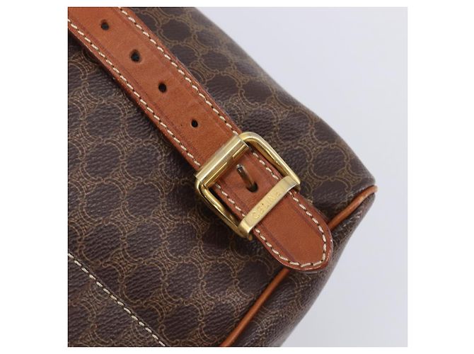 Céline CELINE Macadam Canvas Backpack PVC Leather Brown Gold - vista 20