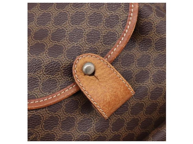 Céline CELINE Macadam Canvas Backpack PVC Leather Brown Gold - vista 21