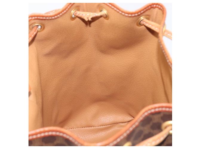 Céline CELINE Macadam Canvas Backpack PVC Leather Brown Gold - vista 27