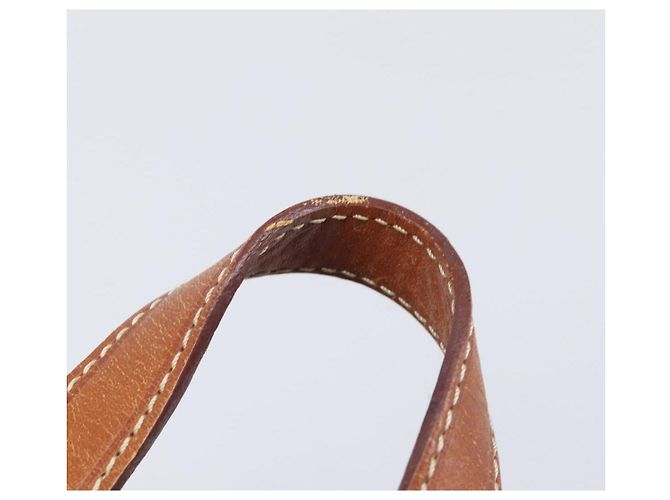 Céline CELINE Macadam Canvas Backpack PVC Leather Brown Gold - vista 8