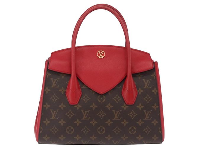 LOUIS VUITTON Monogram Florine Hand Bag 2way Red M42270 LV - vista 13