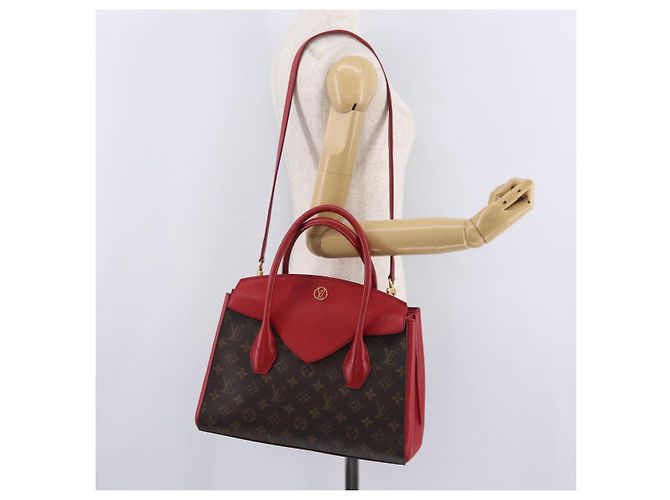 LOUIS VUITTON Monogram Florine Hand Bag 2way Red M42270 LV - vista 32