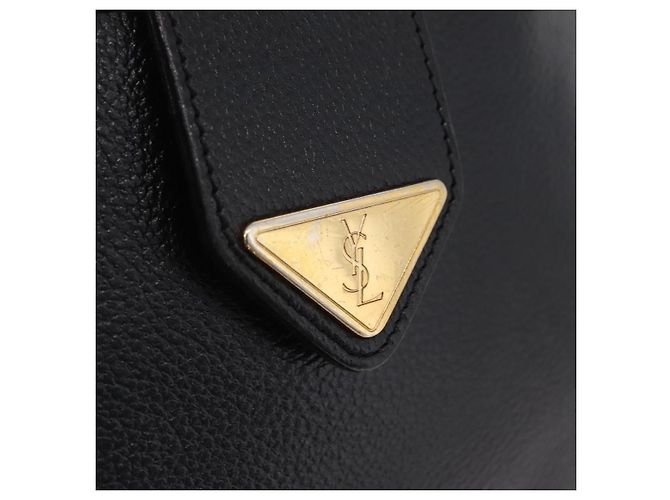 Autre Marque Saint Laurent Shoulder Bag Leather Black Gold - vista 22