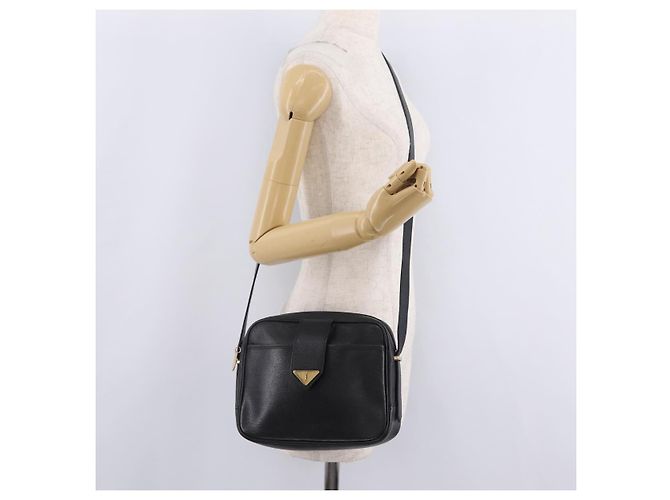 Autre Marque Saint Laurent Shoulder Bag Leather Black Gold - vista 29