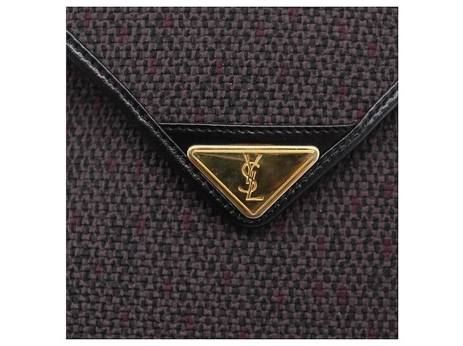 Autre Marque Saint Laurent Shoulder Bag PVC Canvas Gray Gold - vista 17