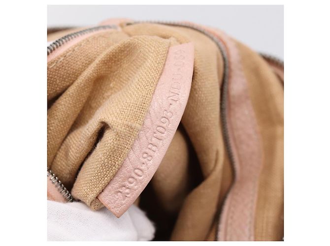 FENDI Bolsa de Ombro Celeria Couro Bege Prata 8BT093 - vista 12
