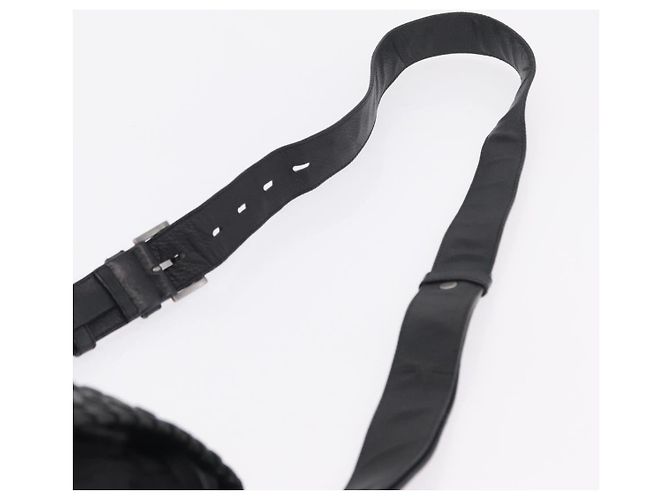 PRADA Bolsa de Ombro Studs Nylon Preto Prata - vista 14