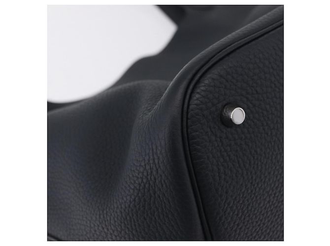 Hermès HERMES Picotan Lock MM Hand Bag Taurillon Clemence Navy Silver - vista 16