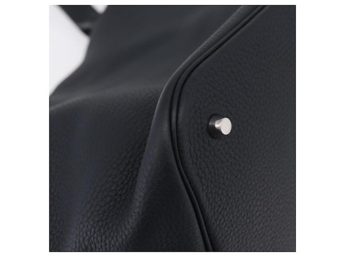 Hermès HERMES Picotan Lock MM Hand Bag Taurillon Clemence Navy Silver - vista 18