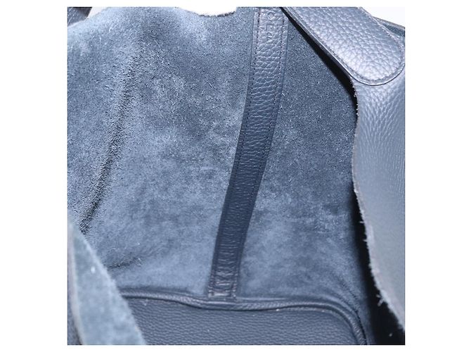 Hermès HERMES Picotan Lock MM Hand Bag Taurillon Clemence Navy Silver - vista 24