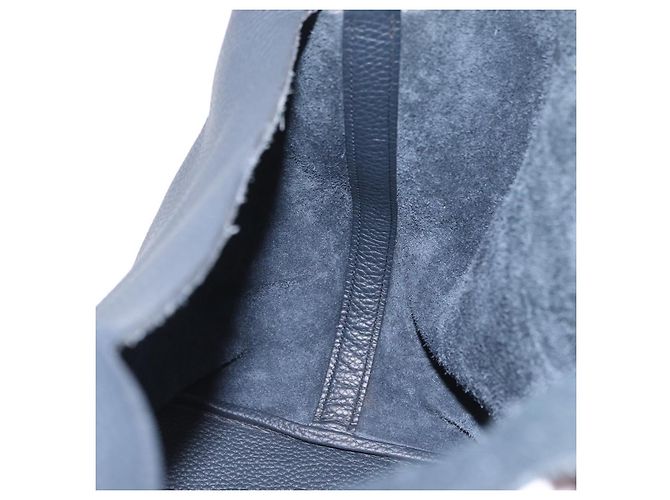 Hermès HERMES Picotan Lock MM Hand Bag Taurillon Clemence Navy Silver - vista 25