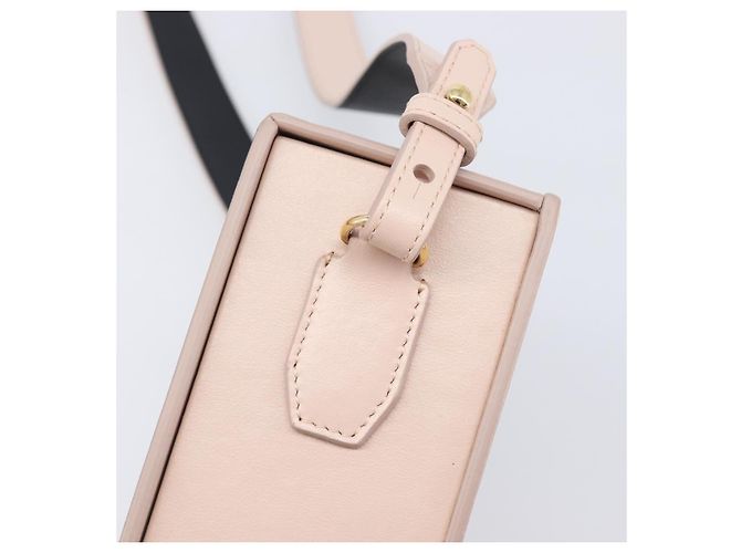 FENDI Box Shoulder Bag Leather Pink Gold Tone 8BT339 - vista 19