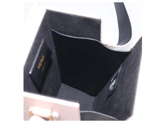FENDI Box Shoulder Bag Leather Pink Gold Tone 8BT339 - vista 23