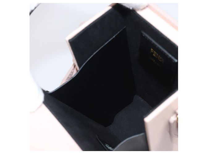 FENDI Box Shoulder Bag Leather Pink Gold Tone 8BT339 - vista 24
