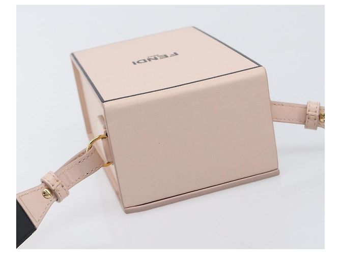 FENDI Box Shoulder Bag Leather Pink Gold Tone 8BT339 - vista 6