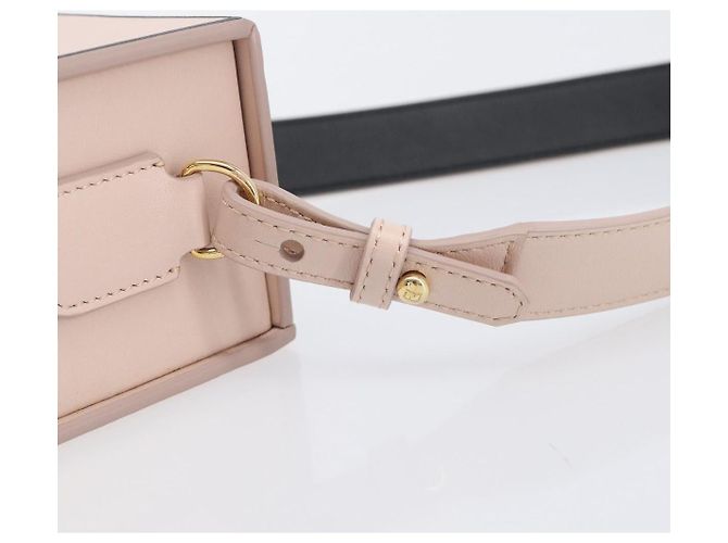 FENDI Box Shoulder Bag Leather Pink Gold Tone 8BT339 - vista 8