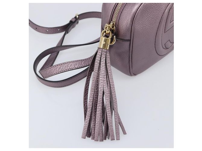 GUCCI Soho Shoulder Bag Leather Pink Gold Tone 308364 - vista 10
