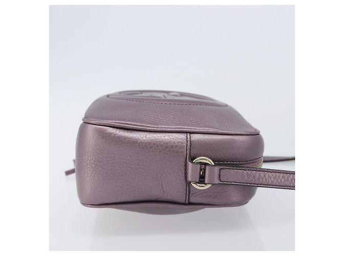 GUCCI Soho Shoulder Bag Leather Pink Gold Tone 308364 - vista 3