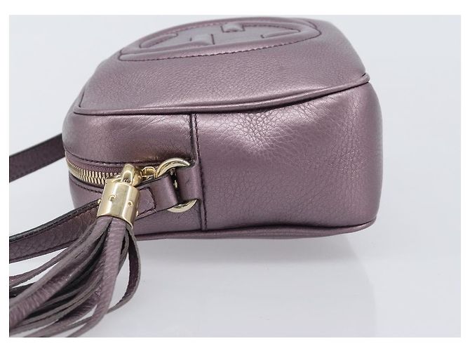GUCCI Soho Shoulder Bag Leather Pink Gold Tone 308364 - vista 4