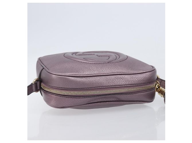 GUCCI Soho Shoulder Bag Leather Pink Gold Tone 308364 - vista 6
