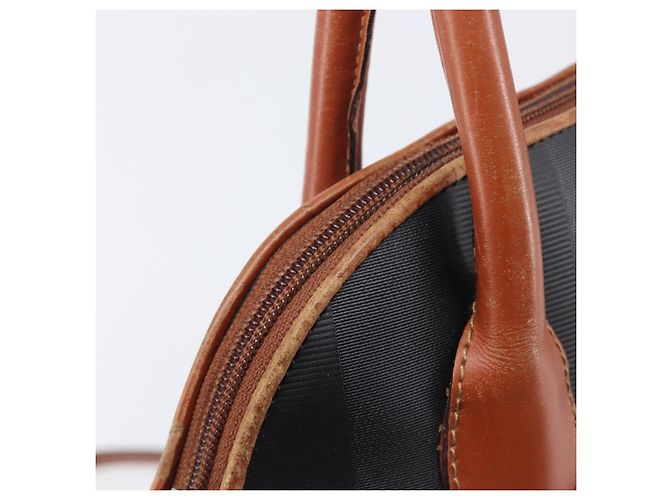 FENDI Pecan Hand Bag PVC 2way Black Gold Tone - vista 10