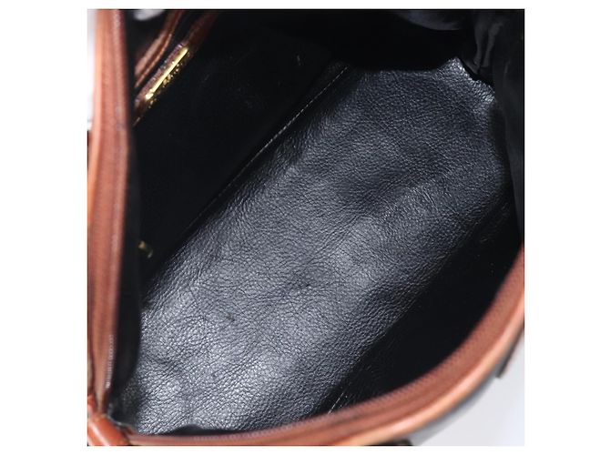 FENDI Pecan Hand Bag PVC 2way Black Gold Tone - vista 12