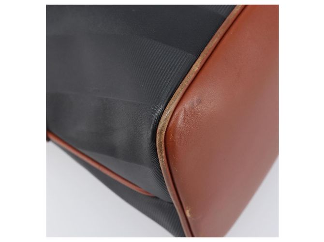 FENDI Pecan Hand Bag PVC 2way Black Gold Tone - vista 18