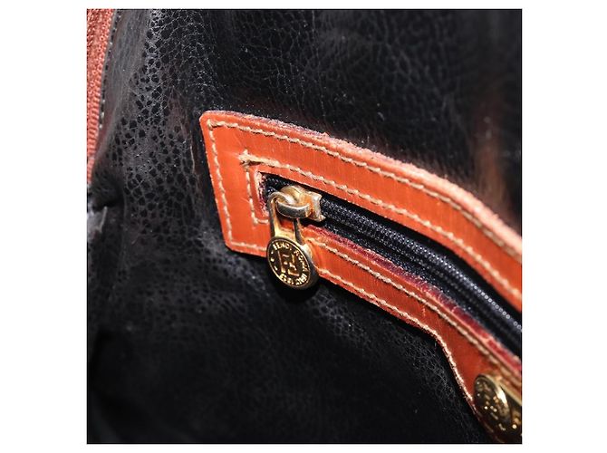 FENDI Pecan Hand Bag PVC 2way Black Gold Tone - vista 28