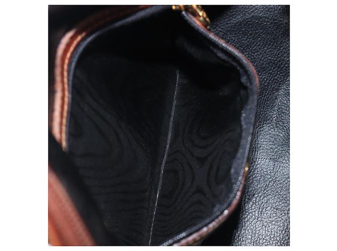 FENDI Pecan Hand Bag PVC 2way Black Gold Tone - vista 29