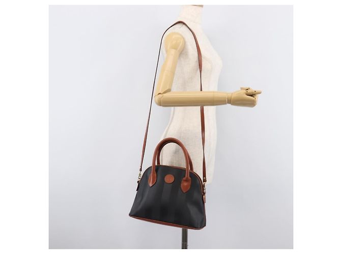 FENDI Pecan Hand Bag PVC 2way Black Gold Tone - vista 30