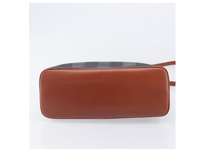 FENDI Pecan Hand Bag PVC 2way Black Gold Tone - vista 5