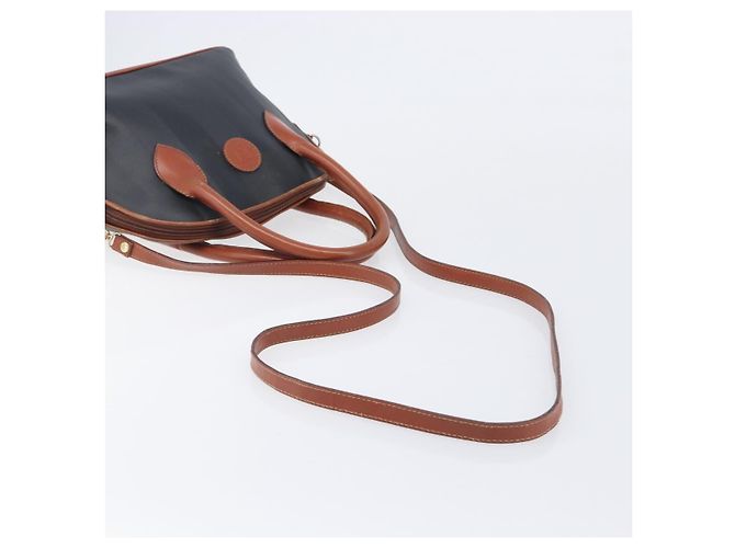 FENDI Pecan Hand Bag PVC 2way Black Gold Tone - vista 8