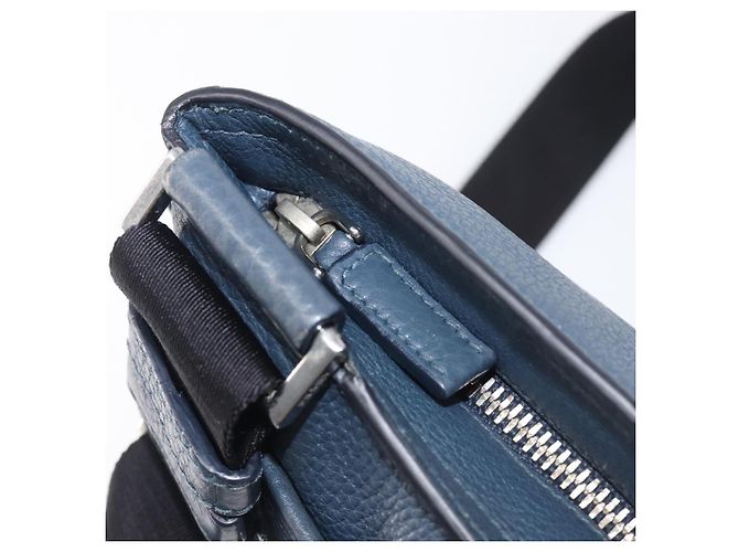 PRADA Schultertasche Vittero Dino Leather Navy Silver - Ansicht 21