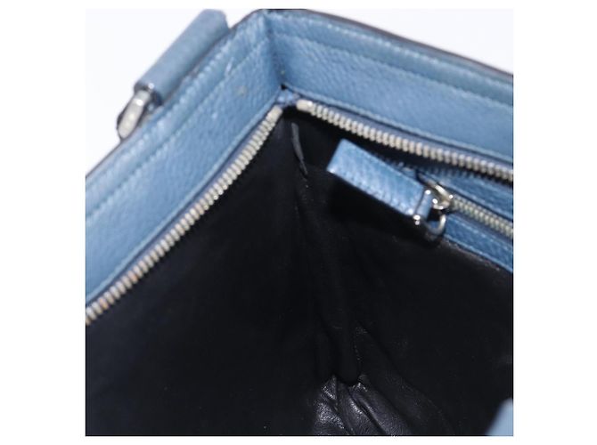 PRADA Schultertasche Vittero Dino Leather Navy Silver - Ansicht 24