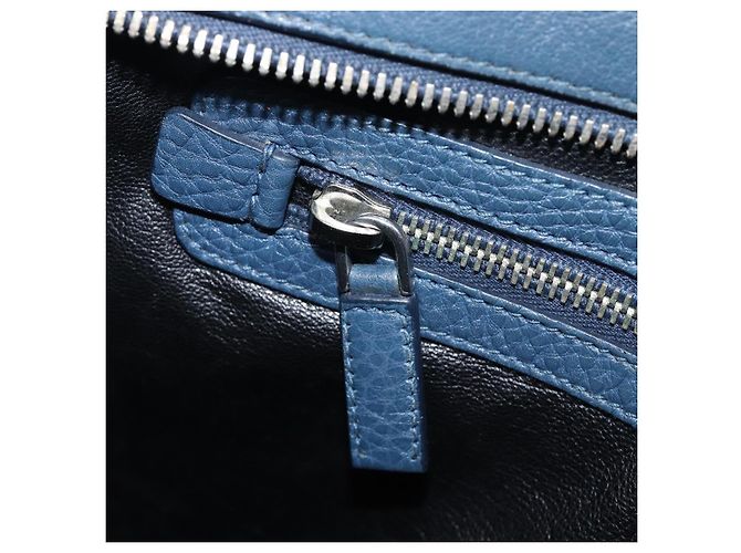 PRADA Schultertasche Vittero Dino Leather Navy Silver - Ansicht 25