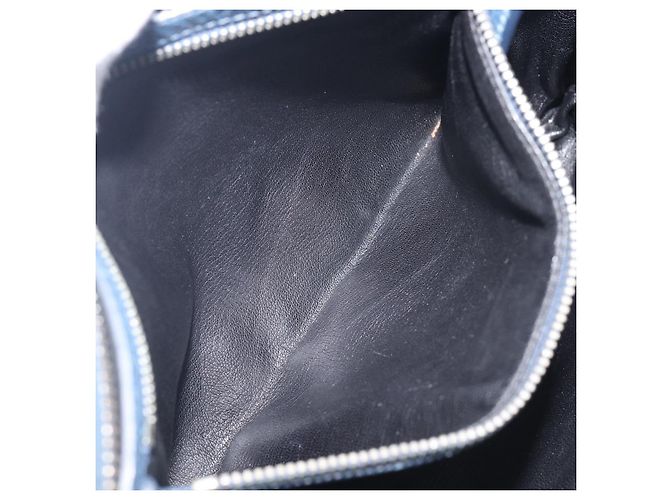PRADA Schultertasche Vittero Dino Leather Navy Silver - Ansicht 26