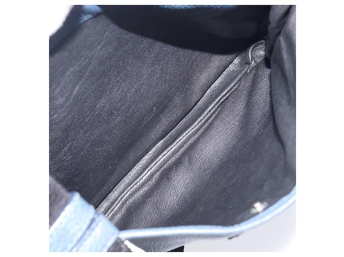 PRADA Schultertasche Vittero Dino Leather Navy Silver - Ansicht 27