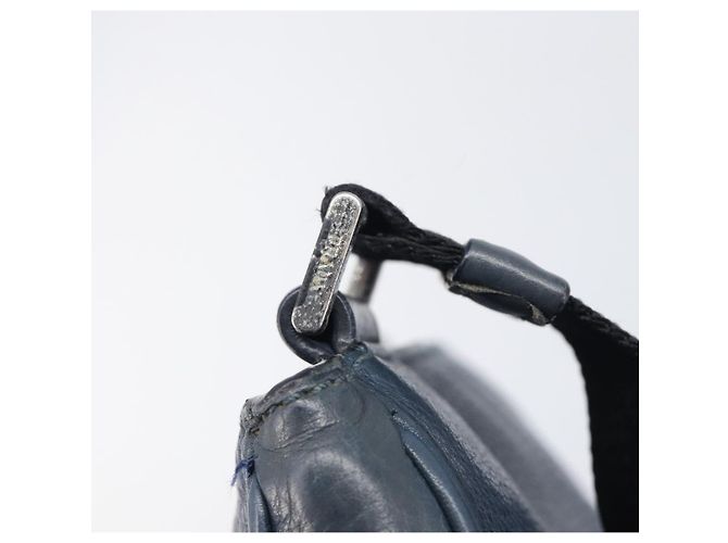 PRADA Schultertasche Vittero Dino Leather Navy Silver - Ansicht 8