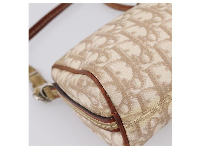 Christian Dior Trotter Canvas Romantic Chain Bag PVC Beige Silver - vista 16