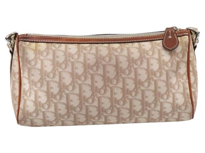Christian Dior Trotter Canvas Romantic Chain Bag PVC Beige Silver - vista 2