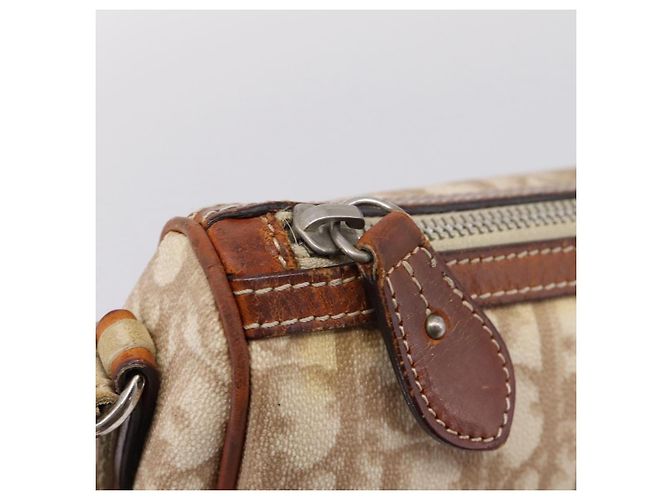 Christian Dior Trotter Canvas Romantic Chain Bag PVC Beige Silver - vista 20
