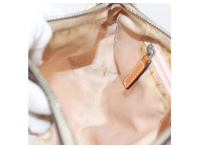 Christian Dior Trotter Canvas Romantic Chain Bag PVC Beige Silver - vista 23