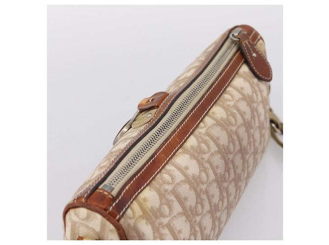Christian Dior Trotter Canvas Romantic Chain Bag PVC Beige Silver - vista 6