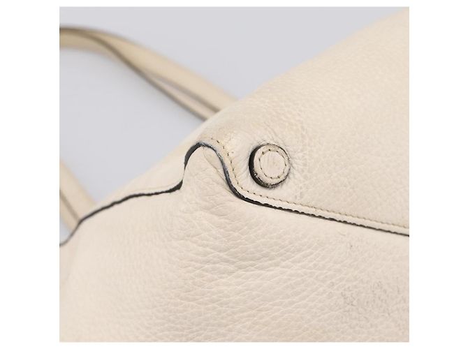 PRADA Tote Bag Leder Weiß Gold - Ansicht 14