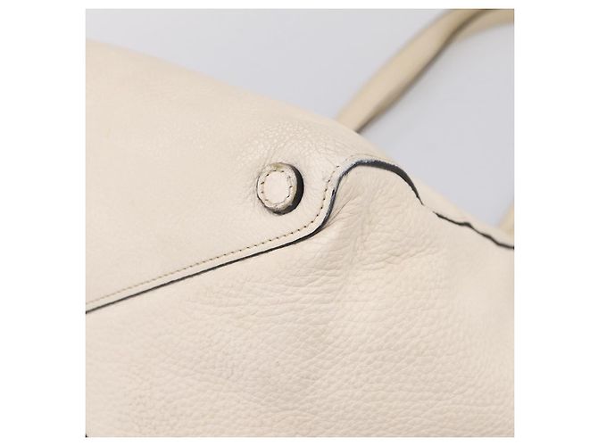PRADA Tote Bag Leder Weiß Gold - Ansicht 15