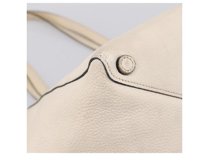 PRADA Tote Bag Leder Weiß Gold - Ansicht 16