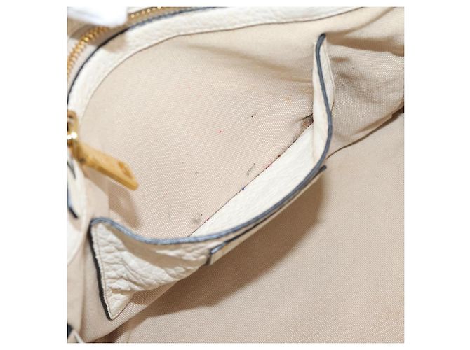 PRADA Tote Bag Leder Weiß Gold - Ansicht 22