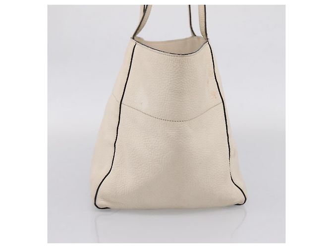 PRADA Tote Bag Leder Weiß Gold - Ansicht 3