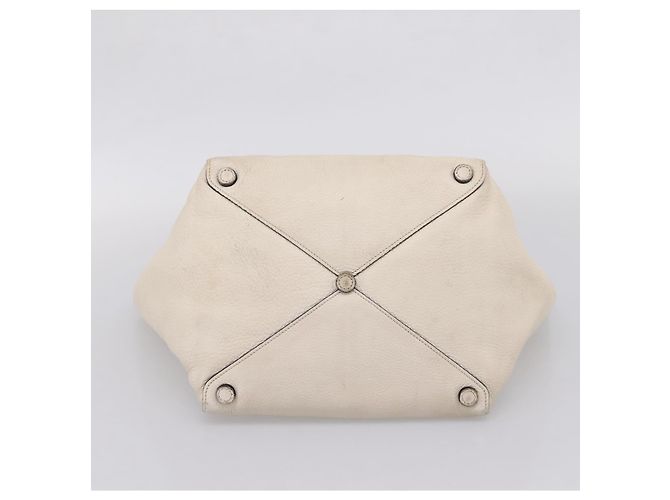 PRADA Tote Bag Leder Weiß Gold - Ansicht 5